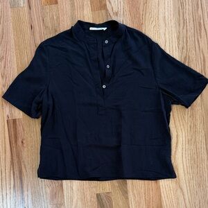 Everlane Black Silk Popover NWOT